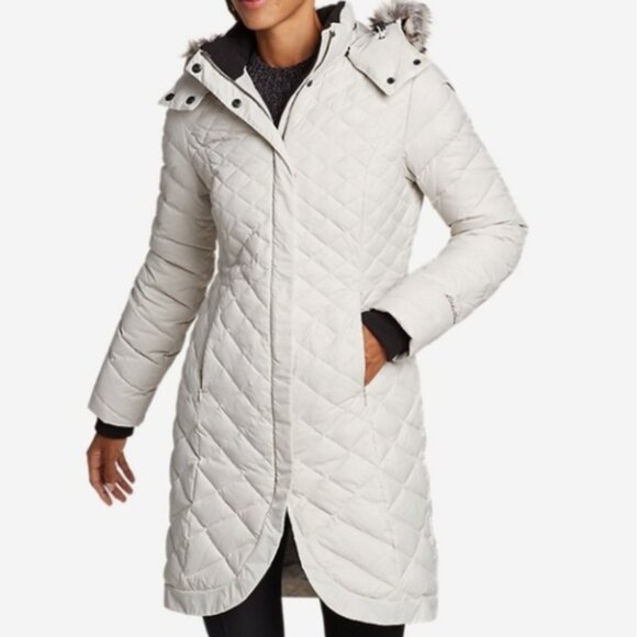 Eddie Bauer Jackets & Blazers - Eddie Bauer 2019 Alpendown Parka White Long Hooded Women's Size Small